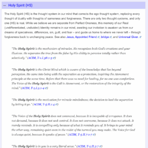 ACIM online glossary entry: Holy Spirit